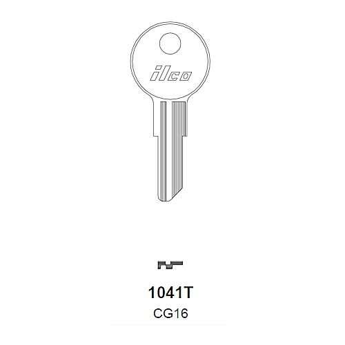 Kaba Ilco CG16 Brass Key Lock, Nickel Plated, 5 Pins, 5 Inches 2