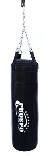 Prospo Synthetic Leather Heavy Bag, Boxing Bag, Boxing Kit, Boxing Kit for Men, Boxing Heavy Punching Bag Filled, Boxing Heavy Bag Filled, Boxing Kit for Kids, Boxing Kit (24 Inch Filled), Heavy Duty Chain Included 1