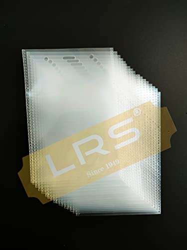 LRS Soft Plastic Flexible I.D Card Holders, Pouches, Badges PrePunched for Lanyards, 135mm x 95mm Each, Vertical Top Loading for Office, School, College, University - Pack of 100 3