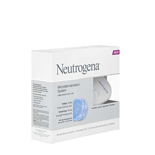 Neutrogena Microdermabrasion Starter Kit – At home microdermabrasion machine - Skin Exfoliator with Glycerin - Skin Firming, Pore Minimizer, Age Spot Remover- 1 month supply, 1 ct 4