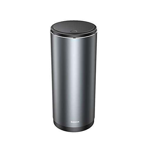Baseus Premium Car Dust Bin with Lid Vehicle Mounted Ash Tray Trash Can for Car Office Desktop Study with 30 Mini Garbage Bags, Capacity: 500ml (Dark Grey)