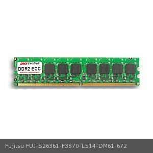 DMS Data Memory Systems Replacement for Fujitsu S26361-F3870-L514 PRIMERGY RX100 S5 1GB DMS Certified Memory DDR2-800 (PC2-6400) 128x72 CL6 1.8v 240 Pin ECC DIMM Dual Rank - DMS