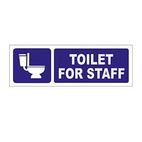 Masstone Toilet for Staff Sign Board | Sign Board (4x12 Inch) | Staff Only Toilet Sign Board | Signage Board Sign Board Blue | Toilet for Staff Sign Board for Hospitals | Toilet Sticker 1