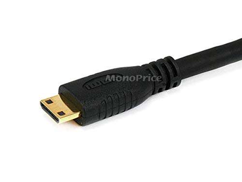 Monoprice 9inch 30AWG High Speed HDMI Mini Connector male to HDMI Mini Connector male - Black 2