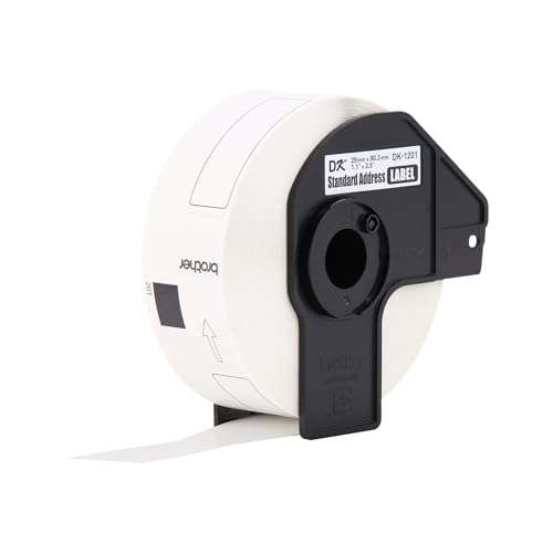 Brother Genuine DK-1201 Die-Cut Standard Address Labels – Long Lasting Reliability, Die-Cut Standard Address Paper Labels, 1.14” x 3.5” Individual Label Size, 400 Labels per Roll, (1) Roll per Box 5
