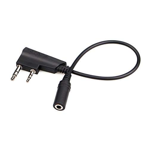 Retevis Earpiece Adapter for Walkie Talkie,2 Pin to 3.5mm Headset Adapter Only Compatible RT22 RT21 RT27 RT7 H-777 H777S RT18 RT19 RT22S(Not Fit for Other Brand) 2 Way Radio (5 Pack) 5