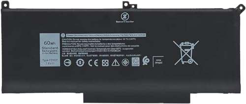 VUOHOEG F3YGT Laptop/Notebook Battery for Dell Latitude 12 7000 7280 7290; 13 7000 7380 7390; 14 7000 7480 7490 Series DM3WC 0DM3WC 2X39G- 60Wh 7.6V 1