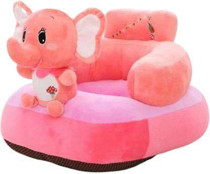 ELSTONE HOME Sofa Cum Bed Shape Imported Soft Toy Chair/seat for Baby Sitting/Soft Toy Chair for Kids - (Orange and Green) 1