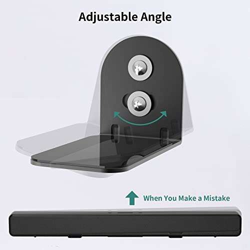 HomeMount Universal Soundbar Wall Mount - Adjustable Sound bar Mounts Mounting Shelf Stand Bracket for Fire TV/Samsung/TCL Channel Home Theater/LG/Vizio/Polk Audio/Klipsch/Insignia/JBL/Sony Sound Bars 6