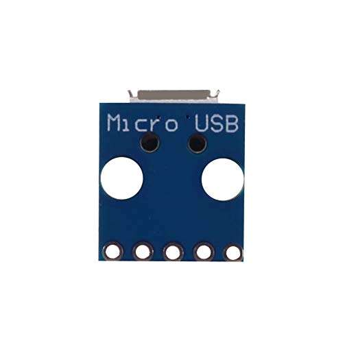 MELIFE 10pcs Female Micro USB to DIP 5-Pin Pinboard, 2.54mm Micro USB Type Interface Power Adapter Board 5V Breakout Module 4