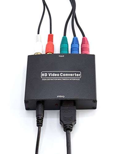 Component YPbPr to HDMI Converter Kit - RGB to HDMI Adapter with HDMI and Component Cable for 1080 HDTV (Black) 5