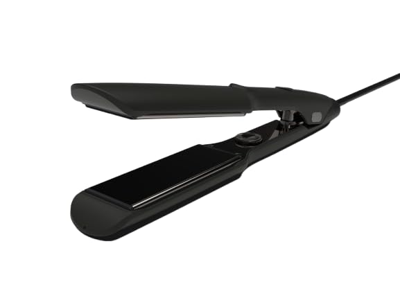 G6+ Professional Flat Iron Hair Straightener, 1.25 Inch Curved Flat Iron with One-Pass Styling, LockTail Storage, for Smooth, Frizz-Free Hair