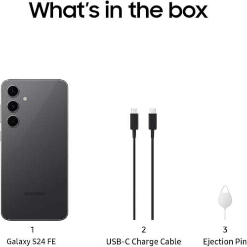 Samsung Galaxy S24 FE 5G (Graphite, 8GB RAM, 256GB Storage) | Exynos 2400e Processor | Dynamic AMOLED Display | Dual Nano-SIM | 4700mAh Battery 6