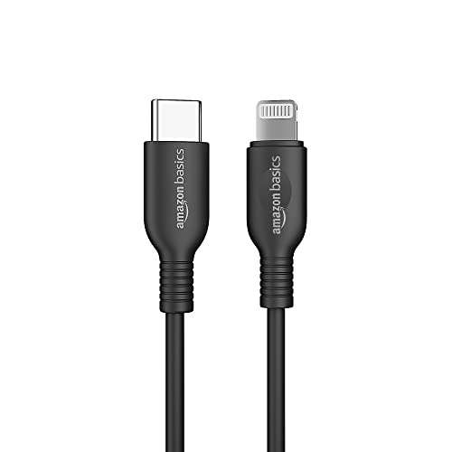 amazon basics Mfi Certified 91.44Cm Usb C To Lightning Tpe Charging Cable , Black 3