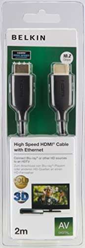 Belkin HDMI A/V Cable for Audio/Video Device - 2 M - HDMI Digital Audio/Video - Gold Plated 5