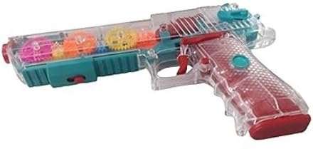 KMC KIDOZ Musical and 3D Lights Kids Transparent Gun, Gears Concept Gun Toys Guns & Darts (Multicolor) (cm216) 1