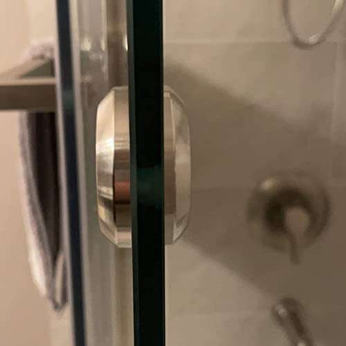 Hilitand Aluminum Alloy Bathroom Round Handle Shower Glass Door Handle Pull Knob for Sliding Door 4
