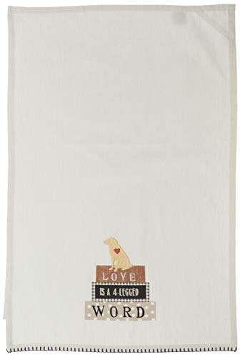Kay Dee Designs Four Legged Word Embroidered Tea Kitchen Towel, 18" x 28", Various 2