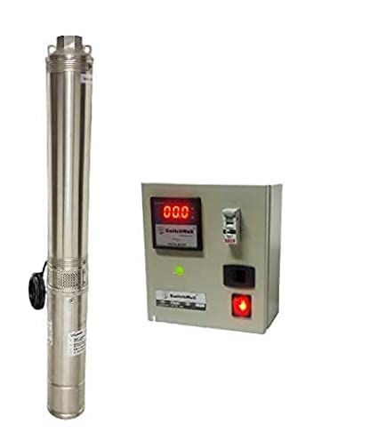 VGuard 1.5 hp Submersible Pump, 12 Stage, Single Phase(NOVA-OT1512) for 100 mm borewell, with Compatible Digital Control Panel/Starter |NOVA-OT1512