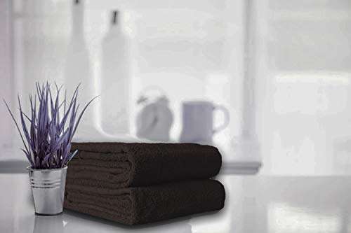 Elvana Home 4 Pack Bath Towel Set 27x54, 100% Ring Spun Cotton, Ultra Soft Highly Absorbent Machine Washable Hotel Spa Quality Bath Towels for Bathroom, 4 Bath Towels Black 2