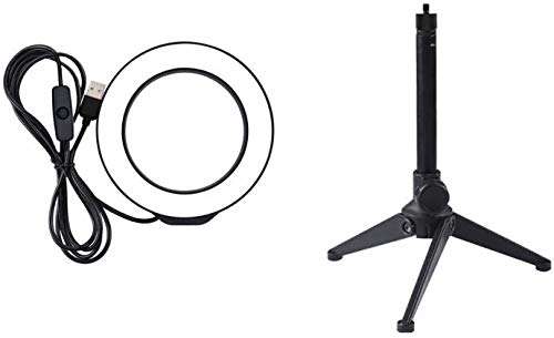 Hayfive Flashes Newest 10 Inch Led Ring Light 5000k Fill Light, for Selfie Makeup Photography Video Live Stream Lamp Recording Video Lights 10w Tripod Ringlight Flashes (Color : Tripodset) 1