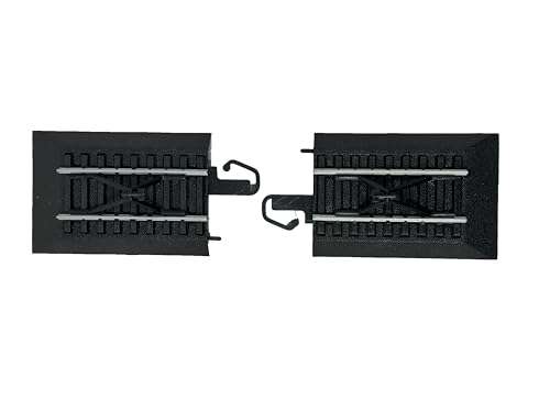 Bachmann Trains - Snap-Fit E-Z TRACK HAYES BUMPERS (2/card) - STEEL ALLOY Rail With Black Roadbed - HO Scale Grey, 8 1