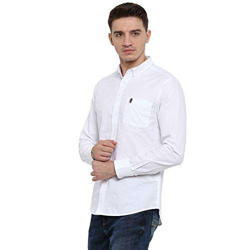 Red Tape Men's Solid Regular Shirt (RSF9025A_White XL) 4