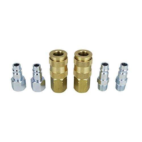 Milton S-217 1/4" NPT V Style Coupler and Plug Kit - 6 Piece 1