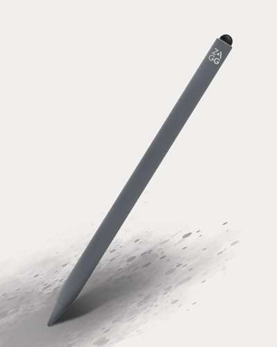 ZAGG Pro Stylus 2 with Active & Capacitive Tips, Palm Rejection, Tilt Recognition, Bluetooth Pairing, Compatible w/iPad Pro 11/12.9 (3,4, & 5 Gen)/Air 10.9/iPad 10.2/9.7/Mini 5/ iPad Air (M2) - Gray