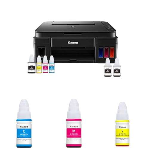 Canon PIXMA MegaTank G3000 All in One WiFi Inktank Colour Printer with 2 Additional Black Ink Bottle