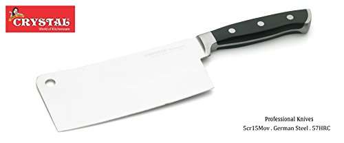 Crystal Stainless Steel Cleaver Knife, Black 2