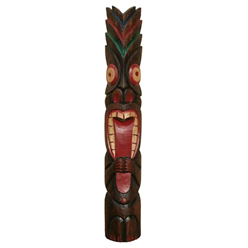 Forever Bamboo Tiki Mask Crazy Classic Tongue Outdoor Decoration 40"