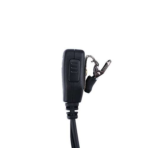 KS K-STORM RDM2020 Surveillance Acoustic Tube Earpiece Headset with Mic Compatible with Motorola CP200, CLS1110, CLS1410, CLS1413, PU Material, Black 3