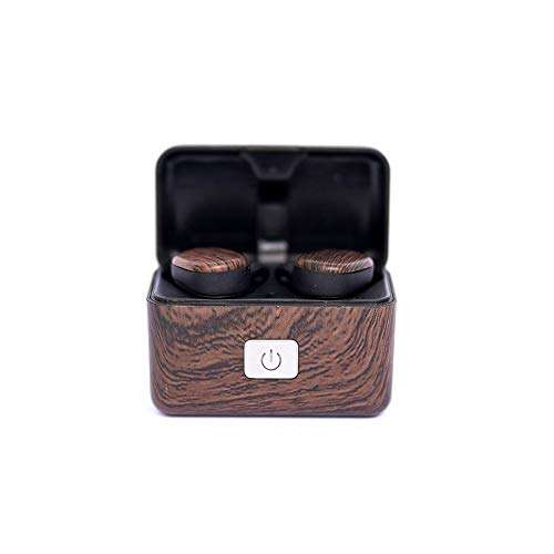 Reveal TWS True Wireless Stereo Bluetooth Earbuds - Stylish Wood Inspired Designer Headphones/Earphones with Portable Charging Carrying Case Shop 1