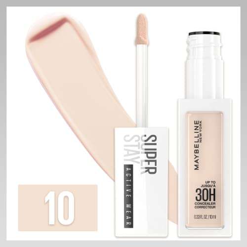Maybelline Super Stay Liquid Concealer Makeup, Full Coverage Concealer, Up to 30 Hour Wear, Transfer Resistant, Natural Matte Finish, Oil-free, Available in 16 Shades, 10, 1 Count 4