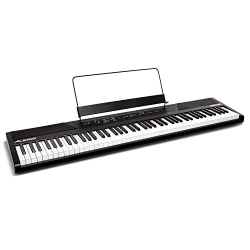 Alesis Recital | 88-Key Beginner Digital Piano/Electronic Keyboard with Full-Size Semi-Weighted Keys, Built-In Speakers and 3-Months of Skoove Online Piano Lessons Included 1