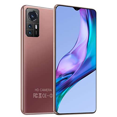 M12 Pro 24MP Three Camera with AI Dual SIM Face Unlock Smartphone 6.7 Inch HD Mobile Phone Android 10 16 GB of RAM and 512 GB of Internal Memory Expandable 5G Smartphone Face ID,Gold 1
