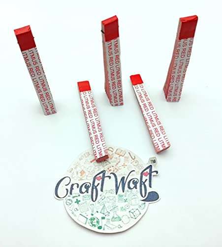 Red litmus Paper Test 100 Strips for Testing Acid and Base Solutions, Activity Laboratory Industrial Scientific Experiment pH Red Litmus Papers (Pack of 100) 3