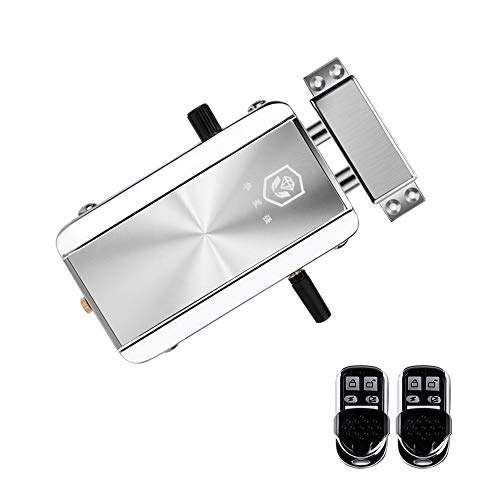 Extaum Home Door Lock Kit Remote Control Keyless Entry Electronic Lock Smart Wireless Anti-Theft Deadbolt Access Control System for Home Hotel Apartment 1
