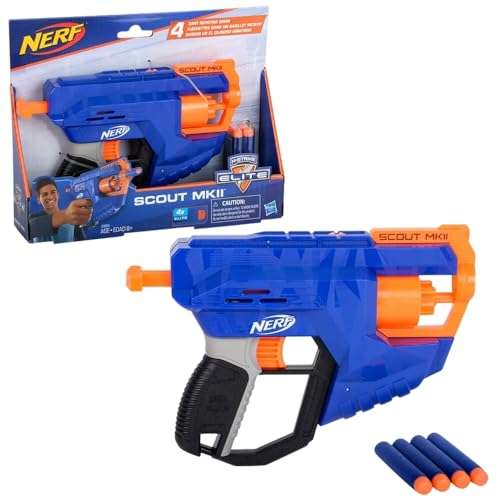 Nerf N-Strike Elite Scout MKII Blaster, For Kids Ages 8 and Up (Multicolour) 1