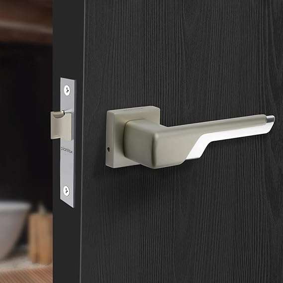 Premium Door Lock with 3 Years of Warranty/Main Door Lock for Home/Mortise Lock for Door - Main Door Lock Set (Satin White & Chrome) 3