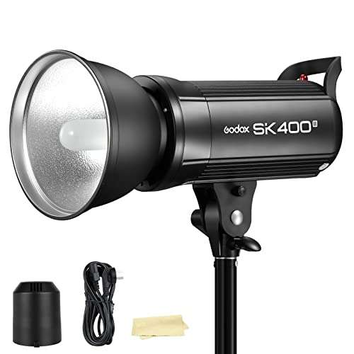 Godox SK400II Strobe Flash Light 400Ws with Standard Reflector, GN65 5600K 2.4G Studio Photo Strobe Monolight Light for Studio Shooting with 150W Modeling Lamp(Bowens Mount) 1