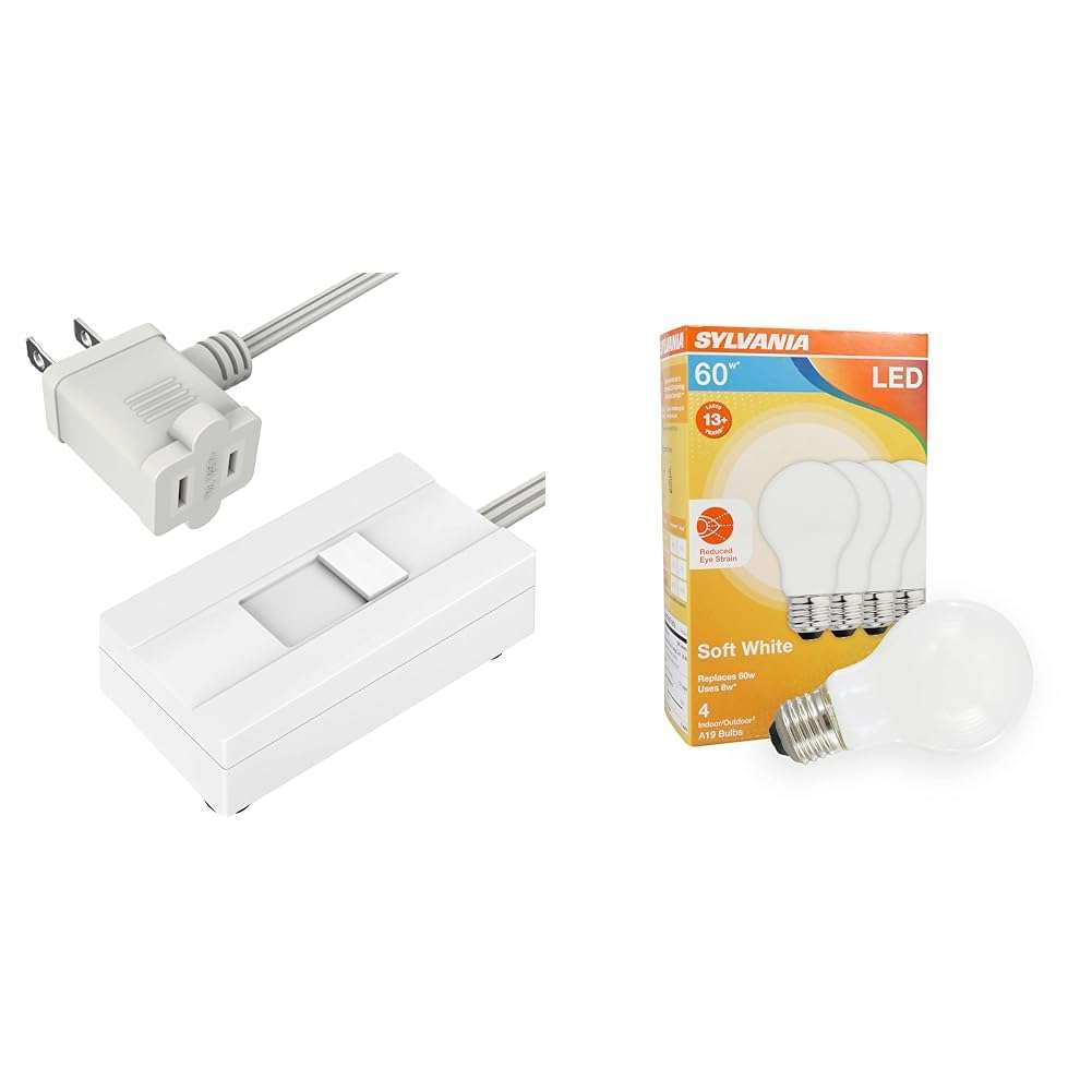 TOPGREENER Table-Top Dimmer and Sylvania Reduced Eye Strain LED Light Bulb 4-Pack Bundle 1