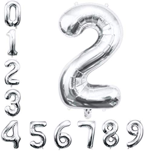 Wanna Party 16" Numerical 2 Silver Balloon
