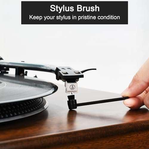 Vinyl Record Cleaner Kit - 5in1 Anti Static Carbon Fiber Vinyl Records Cleaning Brush - Duster &Turntable Stylus Cleaning Gel - Air Blower - Cleaning Cloth - Cleaning Liquid - Vinyl Record Cleaning Kit 6