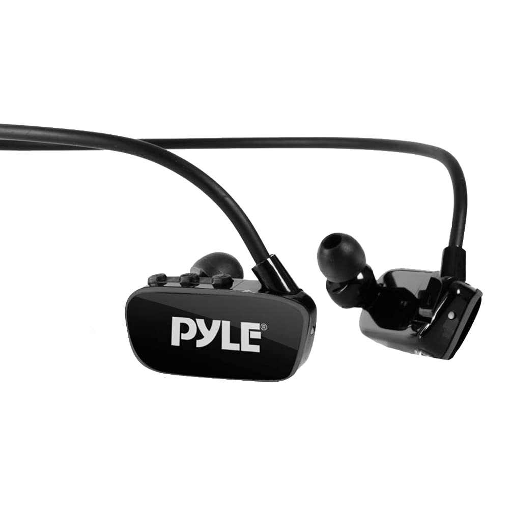 Pyle MP3 Player Bluetooth Headphone - Waterproof Swim IPX8 Flexible Wrap-Around Style Headphones Built-in Rechargeable Battery Bluetooth w/ 8GB Flash Memory & Replacement Earbuds - PSWP28BK Black 2