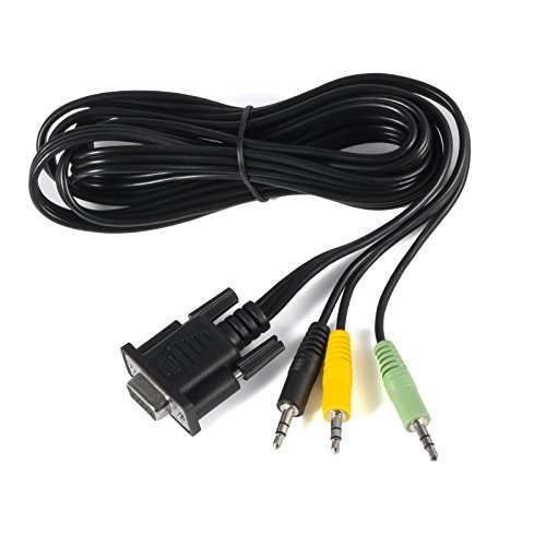 5.1 Channel Bypass Cable Compatible with Logitech Z-5500 Control Pod (PID Between R200-R635) with 3 Jack Vol Control 7Ft 3