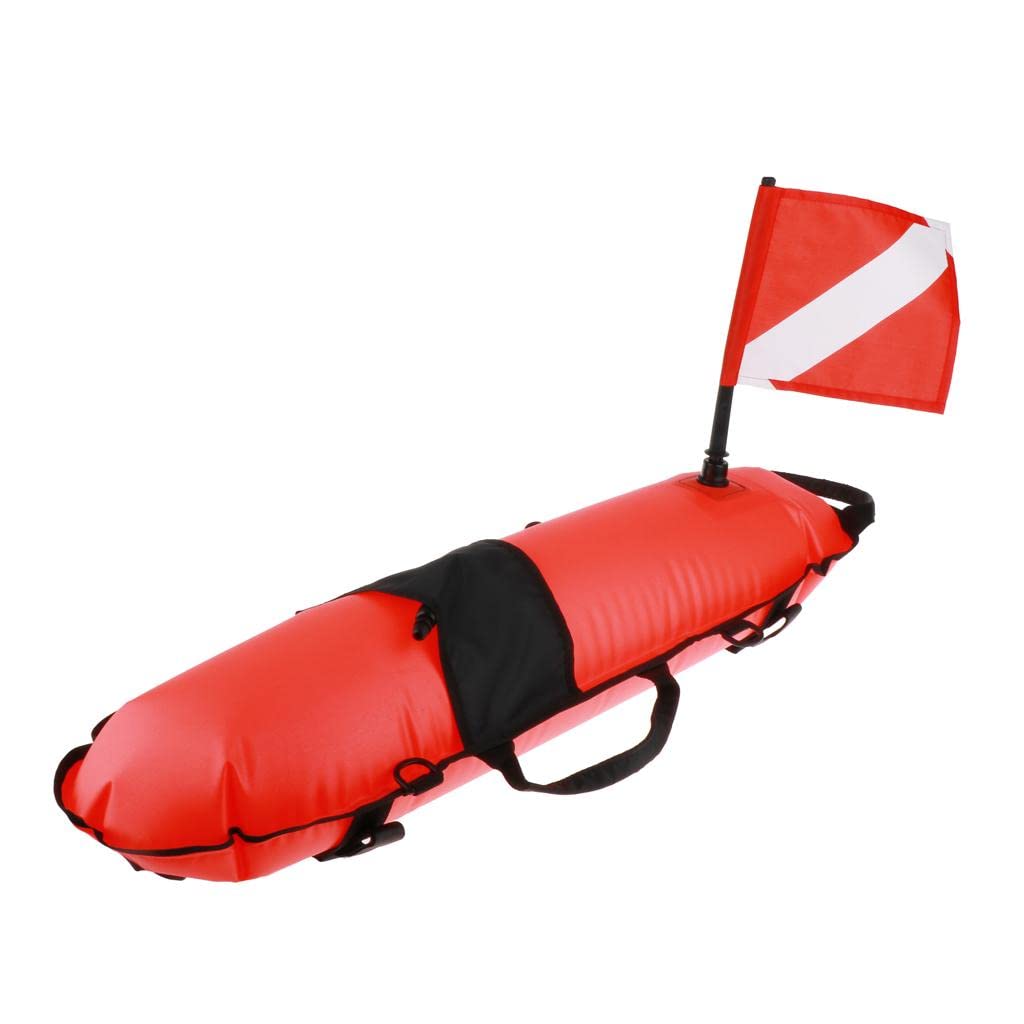Inflatable Marker Diving Flag Buoy Signal Float Scuba Snorkeling Orange1 4