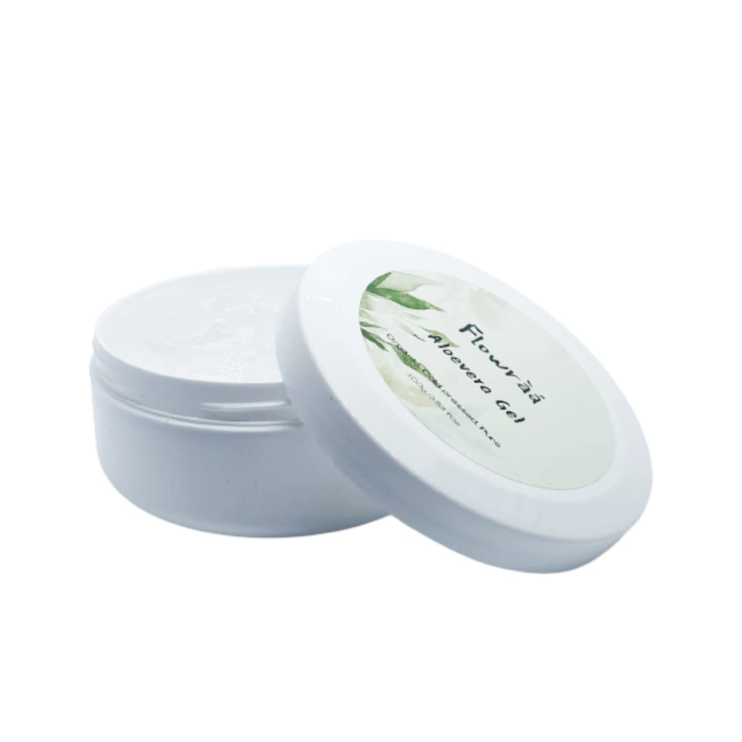 Flowraa 98% Pure, Non Toxic, Organic Aloevera Gel for Scars, Acne and Glowing Skin 100g 5