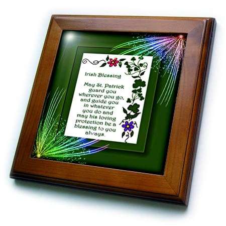 3dRose ft_11697_1 Irish Blessings Framed Tile, 8 by 8-Inch 1